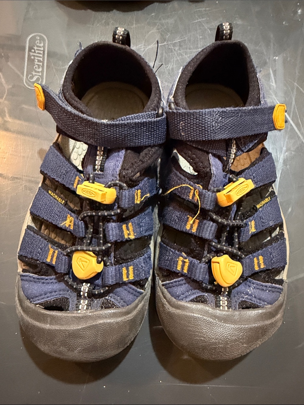 Keen Kids Navy and Yellow Closed-Toe Sport Sandals